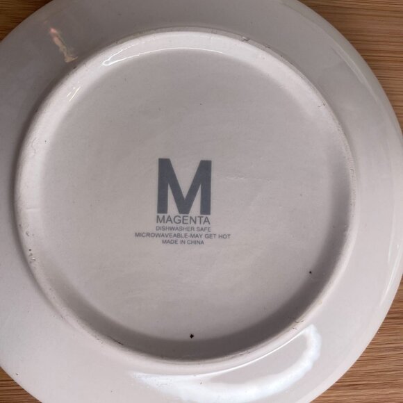 Rae Dunn Magenta Easter Plates Bunny Hop Basket Hunt Chick Chirp Carrot Crunch - Picture 6 of 9